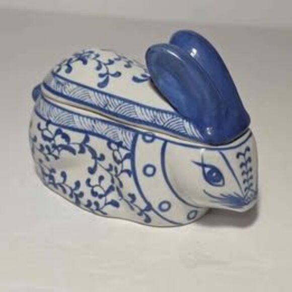 Bunny Rabbit Trinket Box Blue - Picture 8 of 8